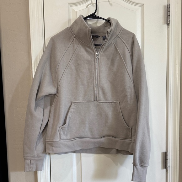 Danskin Tops - Danskin Light Gray Quarter-Zip Hoodie / J117
